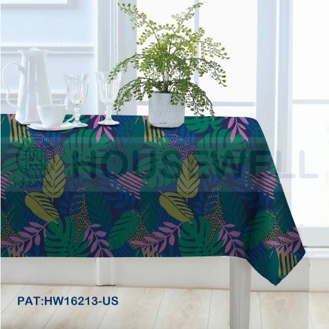 Solid Color Flannel Backing Party Tablecloth, Waterproof,Easy to Clean, Quick Dry